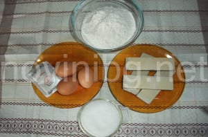 Кекс с вафли - продукти